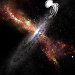 astronomy galaxy jellyfishremix jellyfish quasar freetoedit