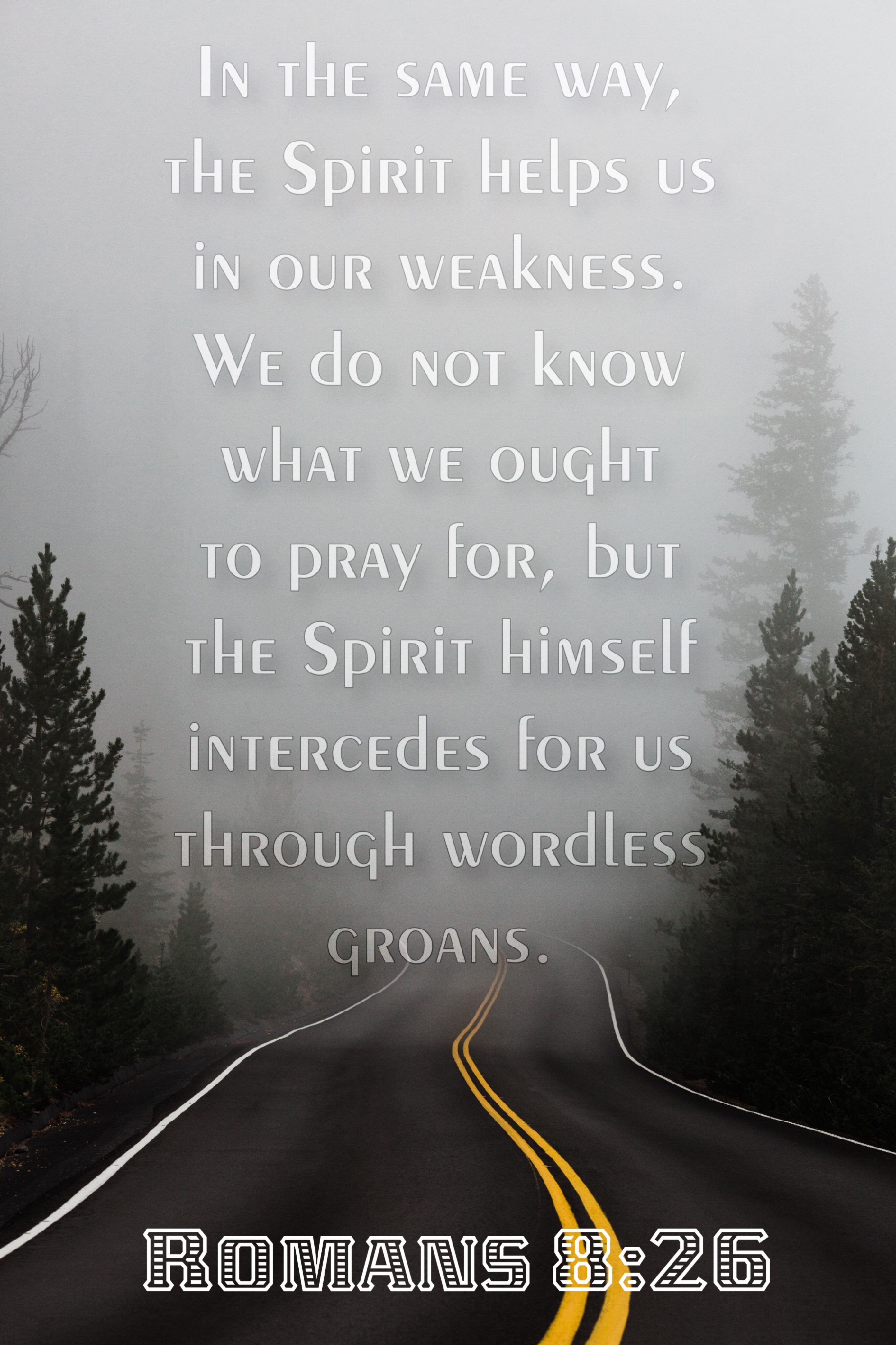 #biblequote In the same way, the Spirit helps us in our weakness. We do