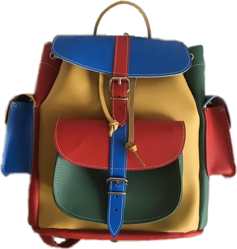 primary color backpack