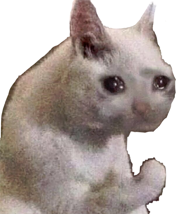 Sad Cat Meme Freetoedit Very Sad Cat Sticker By Robooooooo