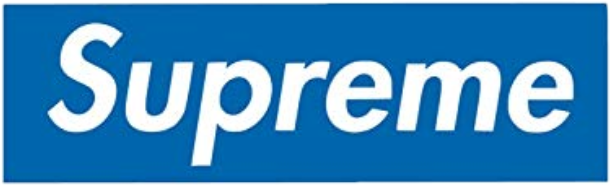 blue supreme sticker