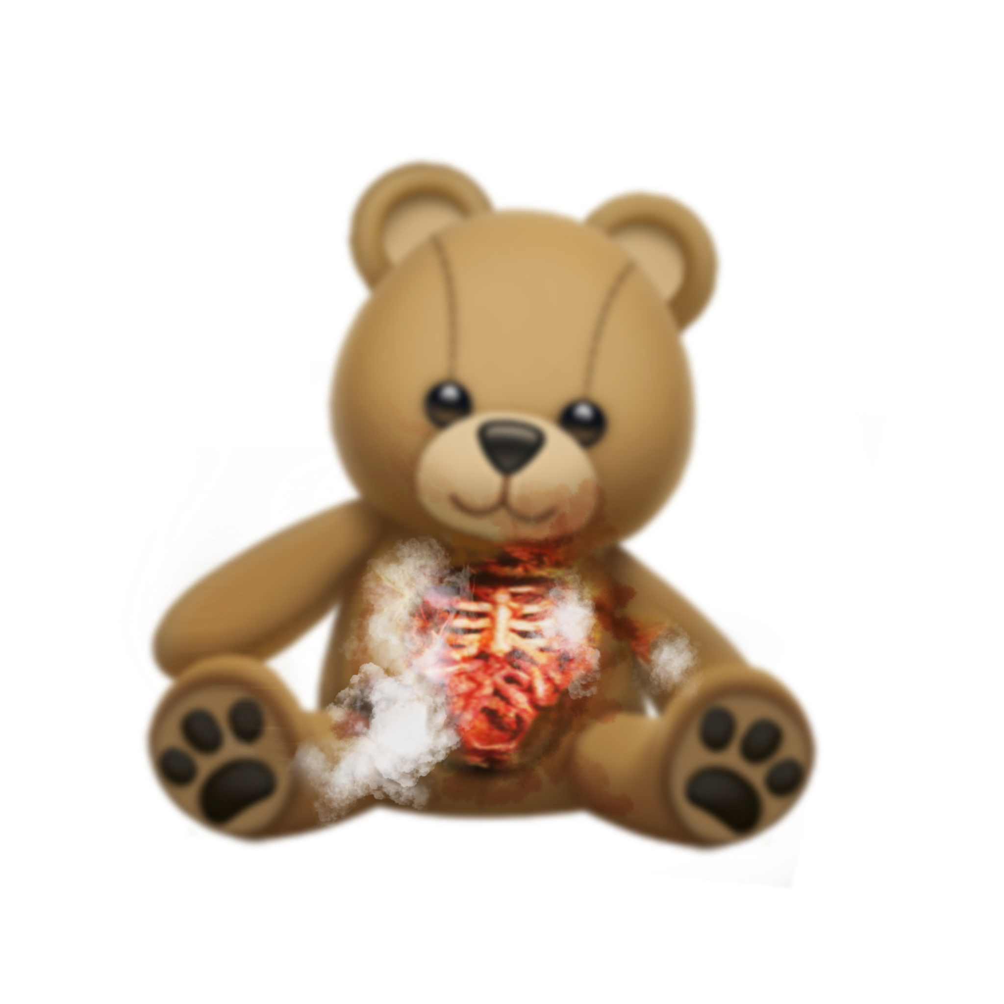 creepy cute teddy bear