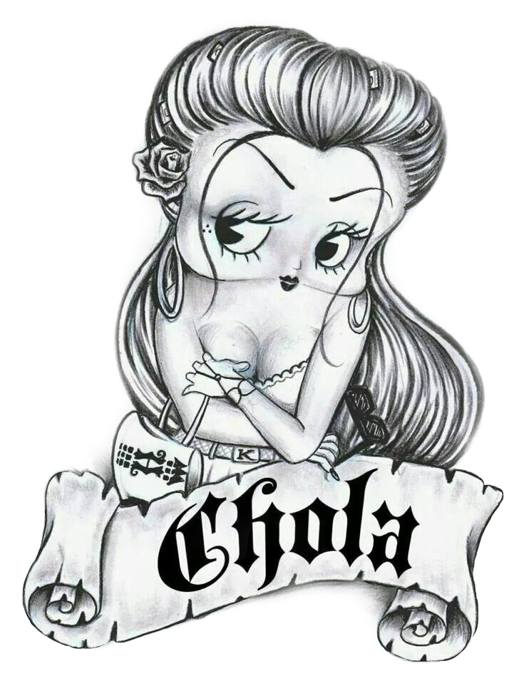 This visual is about chola bettyboop drawing eastla gangsta freetoedit #cho...