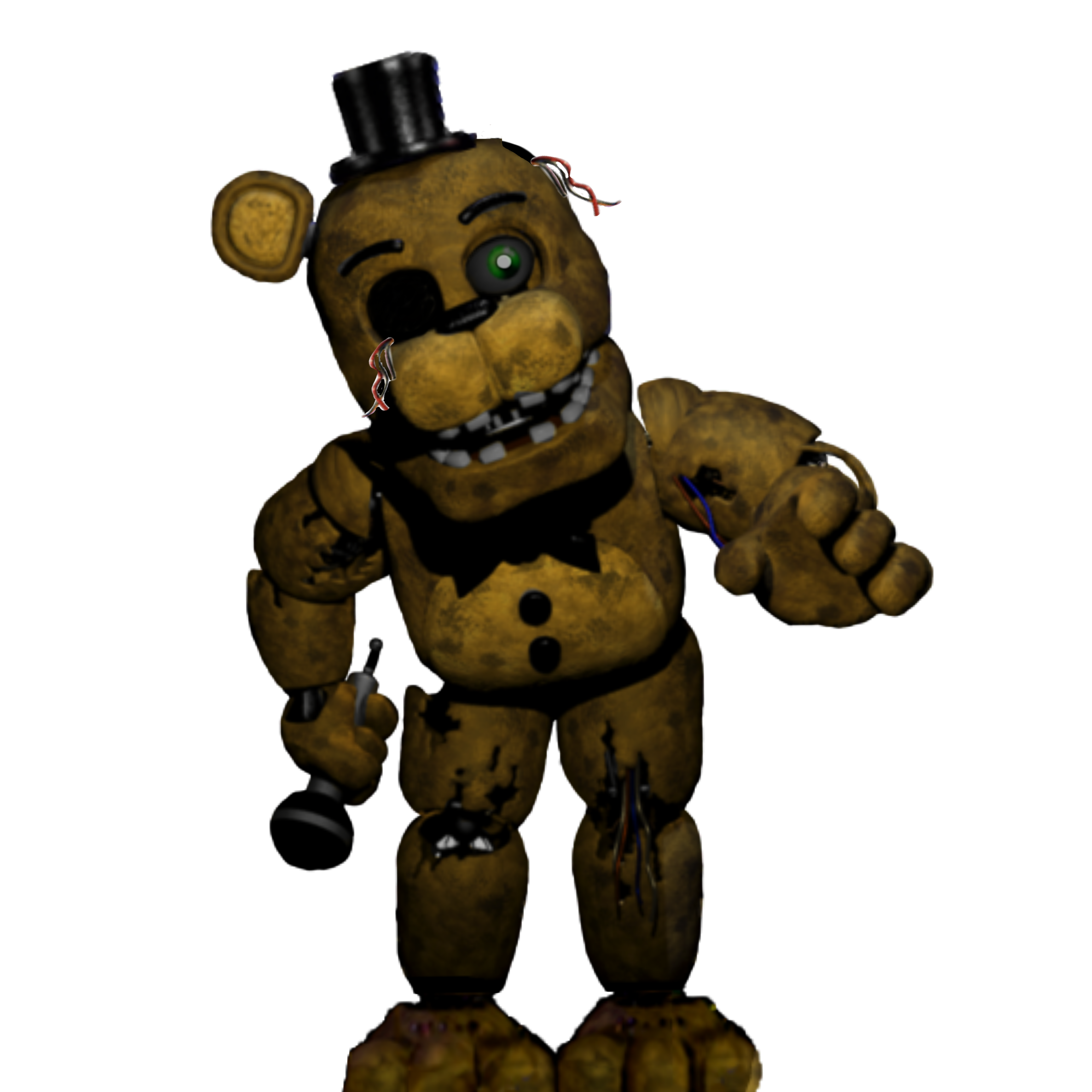 fnaf2 #fnaf2 withered golden freddy image by @gonefrompicsar.