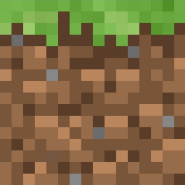 Minecraft Grass Block 2d By