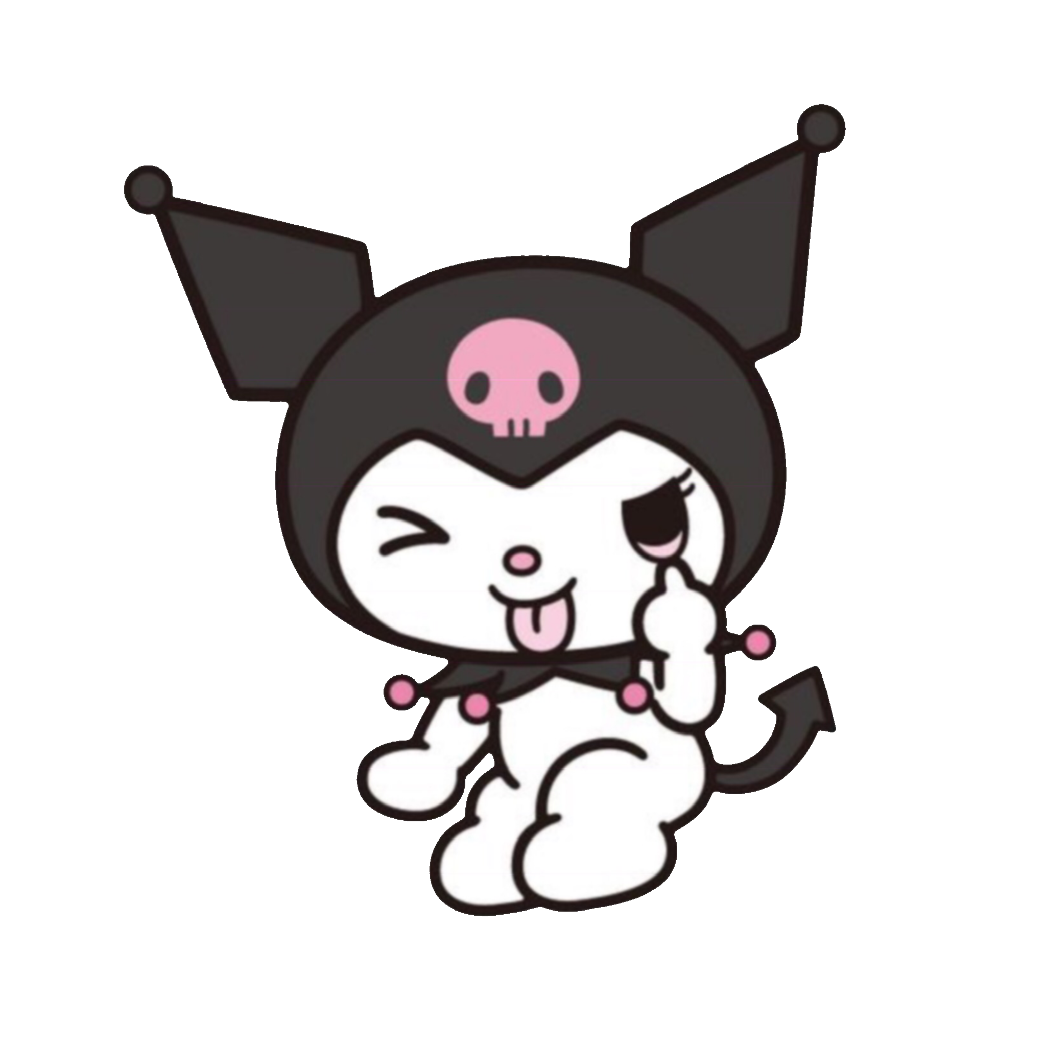 This visual is about kuromi hellokitty goth pastelgoth kidcore scenecore fr...