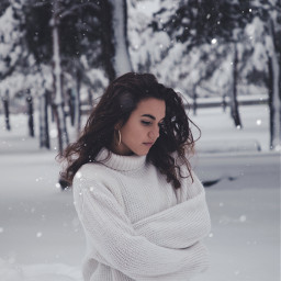 freetoedit snow girl woman