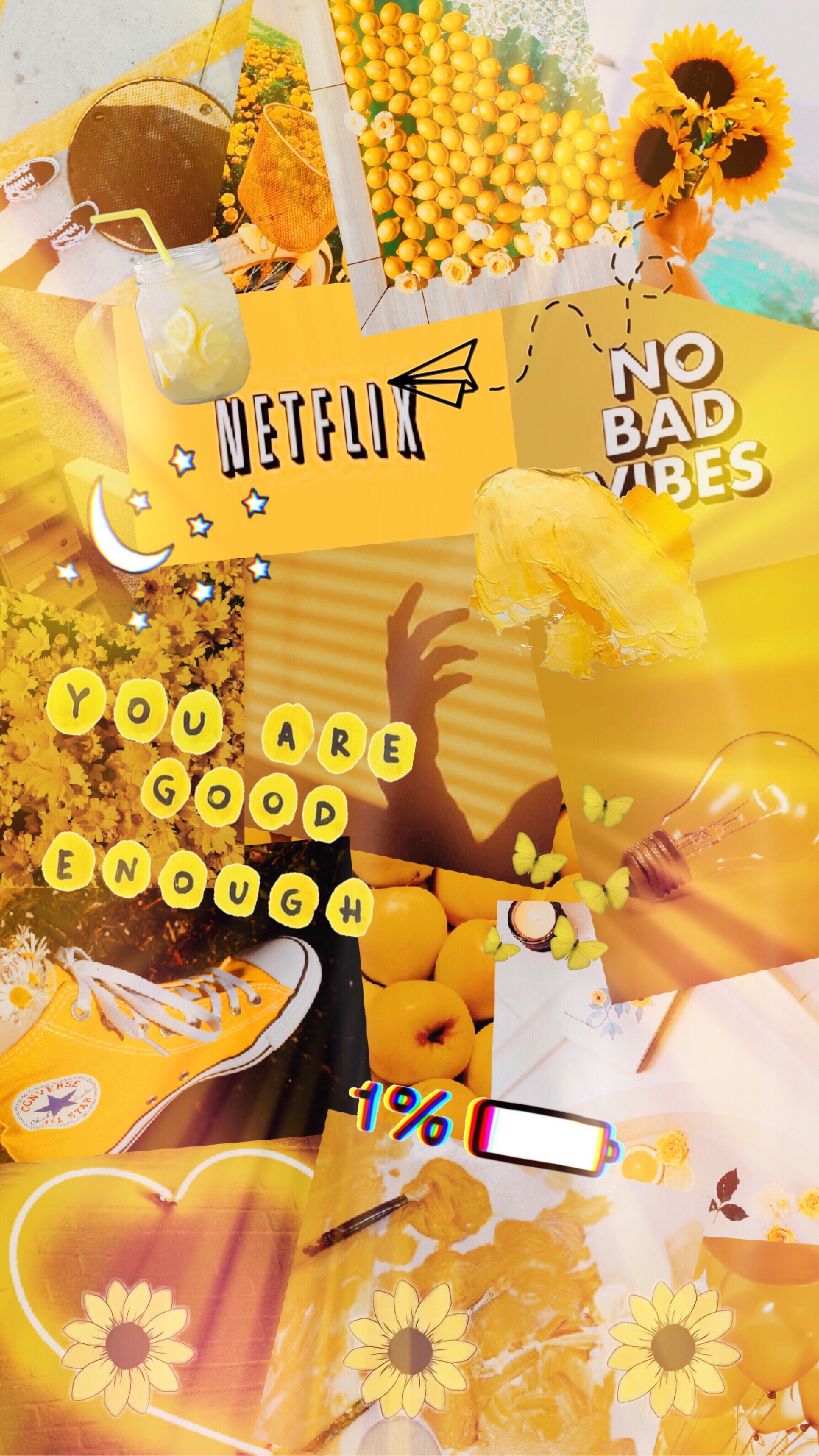 yellow aesthetic tumblr stickers wallpaper background...