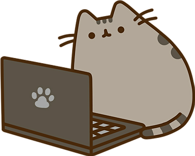 pusheen sticker pushen cat cartoon pussycat notebook...