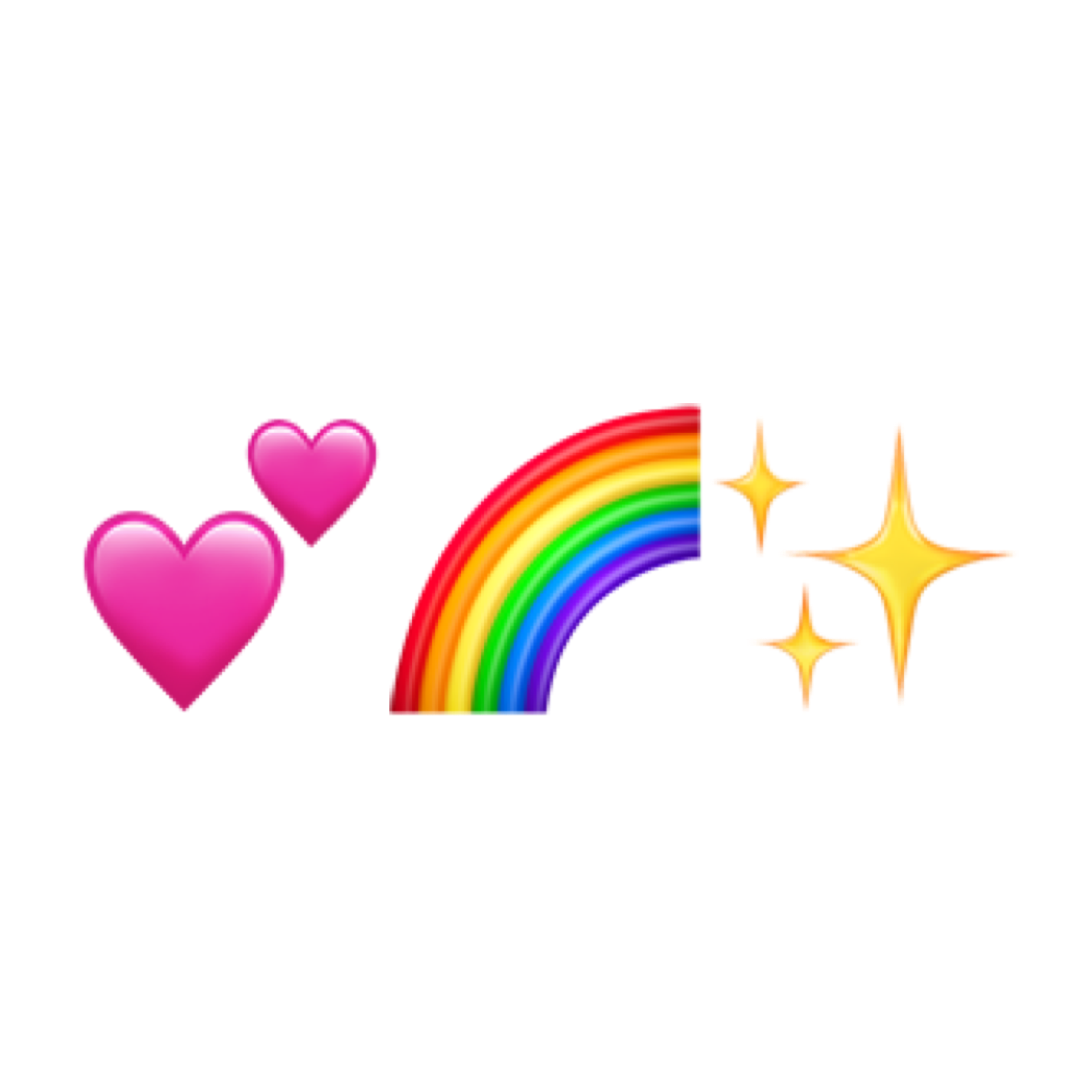heart rainbow twinkle 하트 무지개 sticker by @jangjw129.