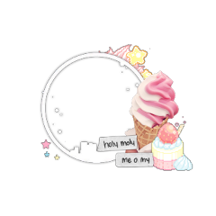 frame circle icecream pink cute freetoedit