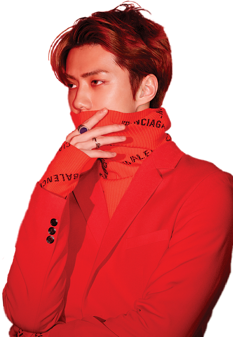 Sehun Exosehun Exo Aesthetic Tumblr Kpop Red Vintage