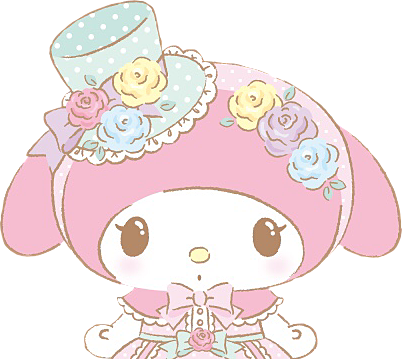 mymelody hat flowercrown ribbon cute sticker by @love_sanrio