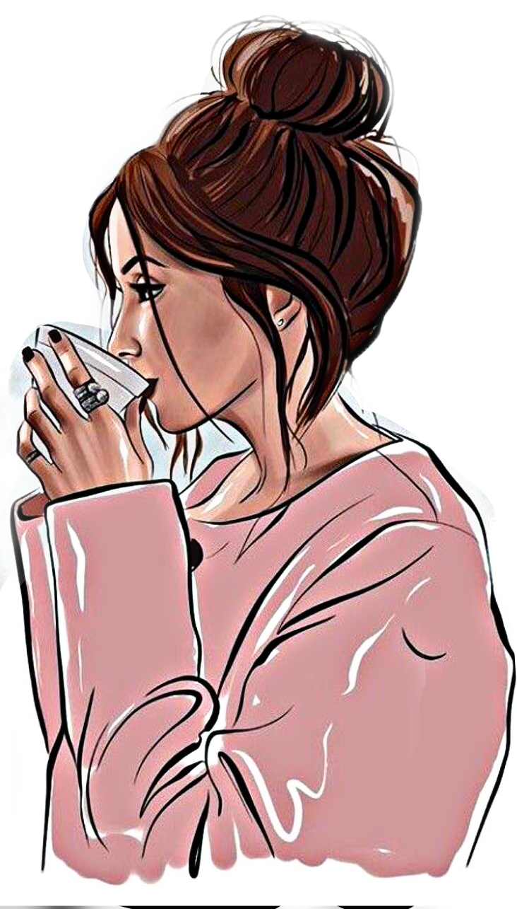 Anime Girl Drinking Coffee Png PNG Image Collection