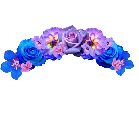 blue purple crown flowers flowercrown sticker by @dexhornet