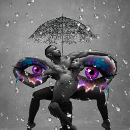 freetoedit rain eyes umbrella man
