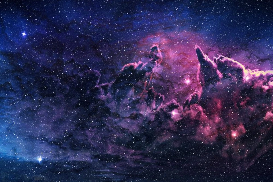 Space Aesthetic Freetoedit Galaxy Purple Black Backgrou