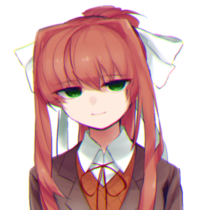 Anime Animegirl Monika Sticker By Anonim - monika roblox