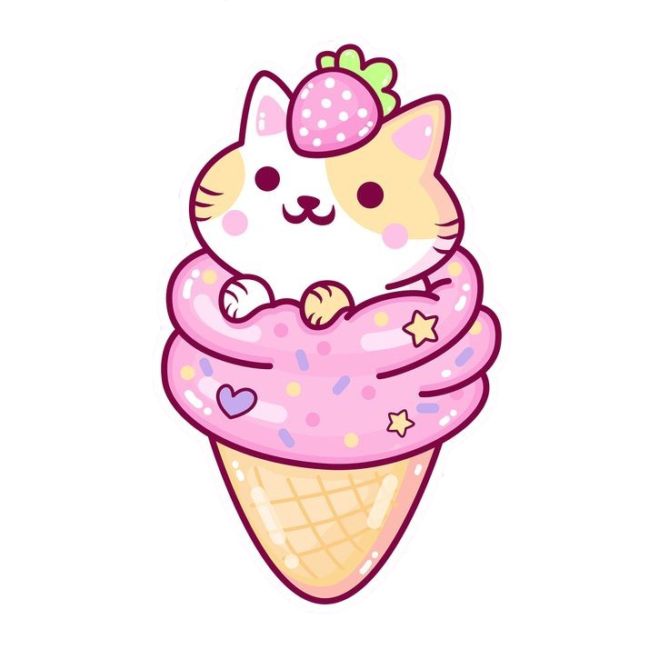 cat icecream kawaii sticker sticker by @emiqkafabulosa.