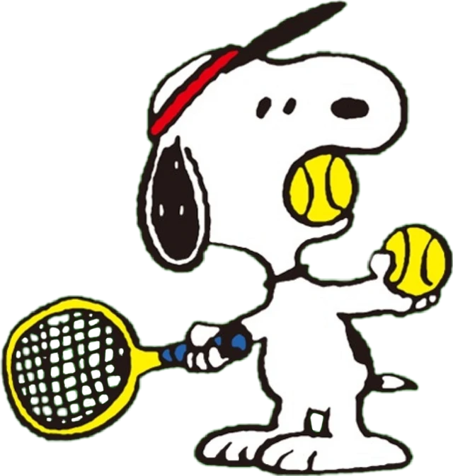 Snoopy Tennis スヌーピー テニス Sticker By R N