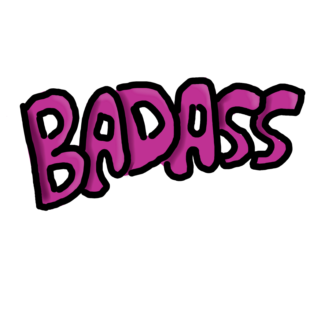 Badass Badgirl Pink Purple Sticker By Thestickersgirl 1945