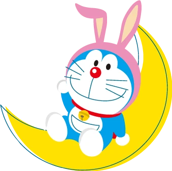 Doraemon ドラえもん 月面探査記 Rabbit Sticker By Miumiu W Doraemon ドラえもん 月面探査記 Rabbit Sticker By Miumiu W