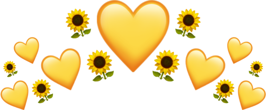 @berenice002 sunflower crown heart heartandflowers yell...