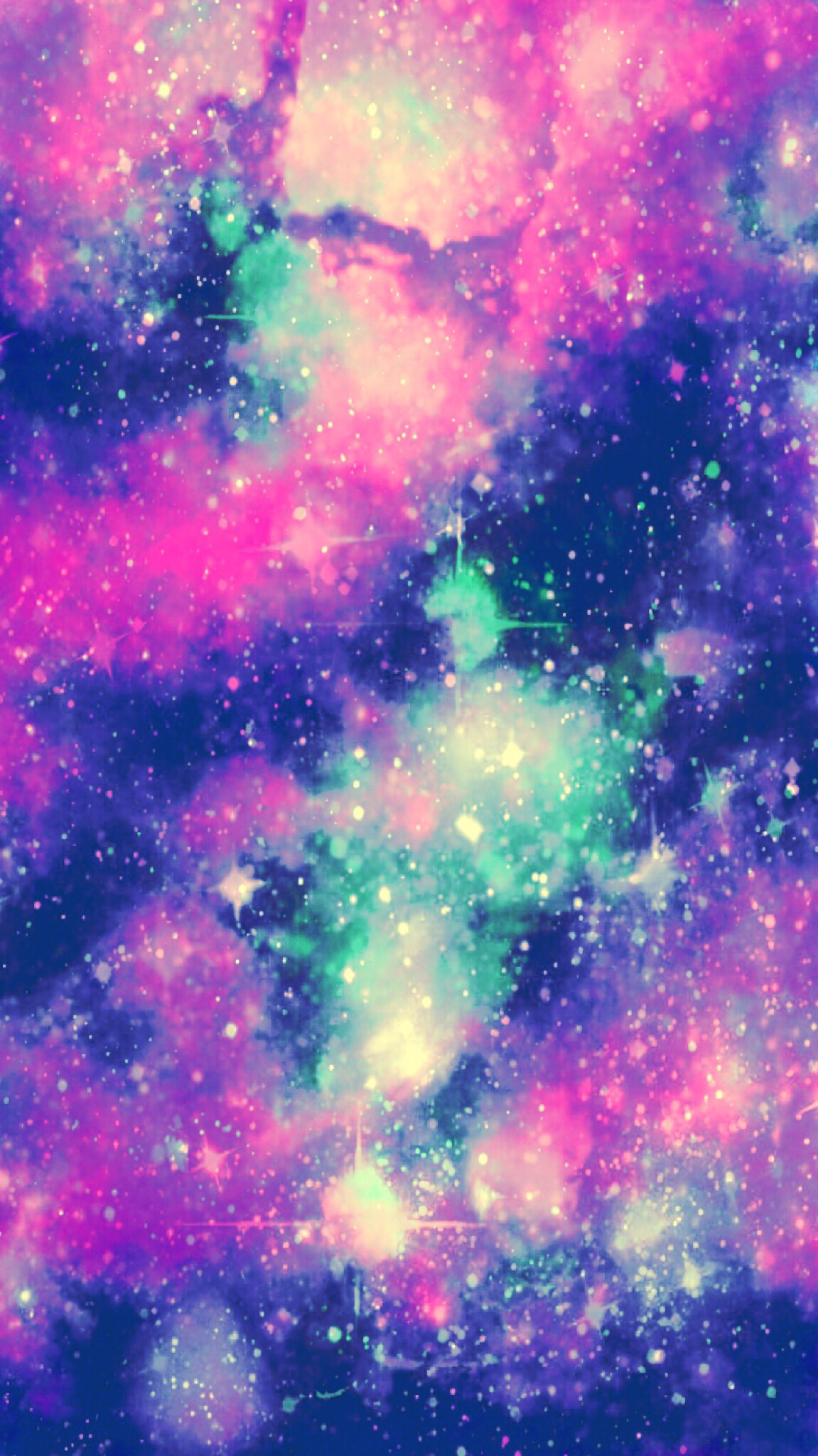 ftestickers galaxy sky glitter sparkle stars pink purpl...