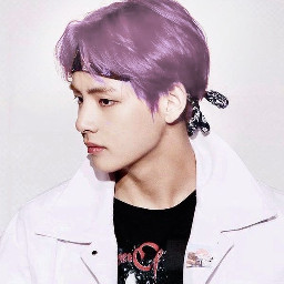 kimtaehyung bts kpop purple hair