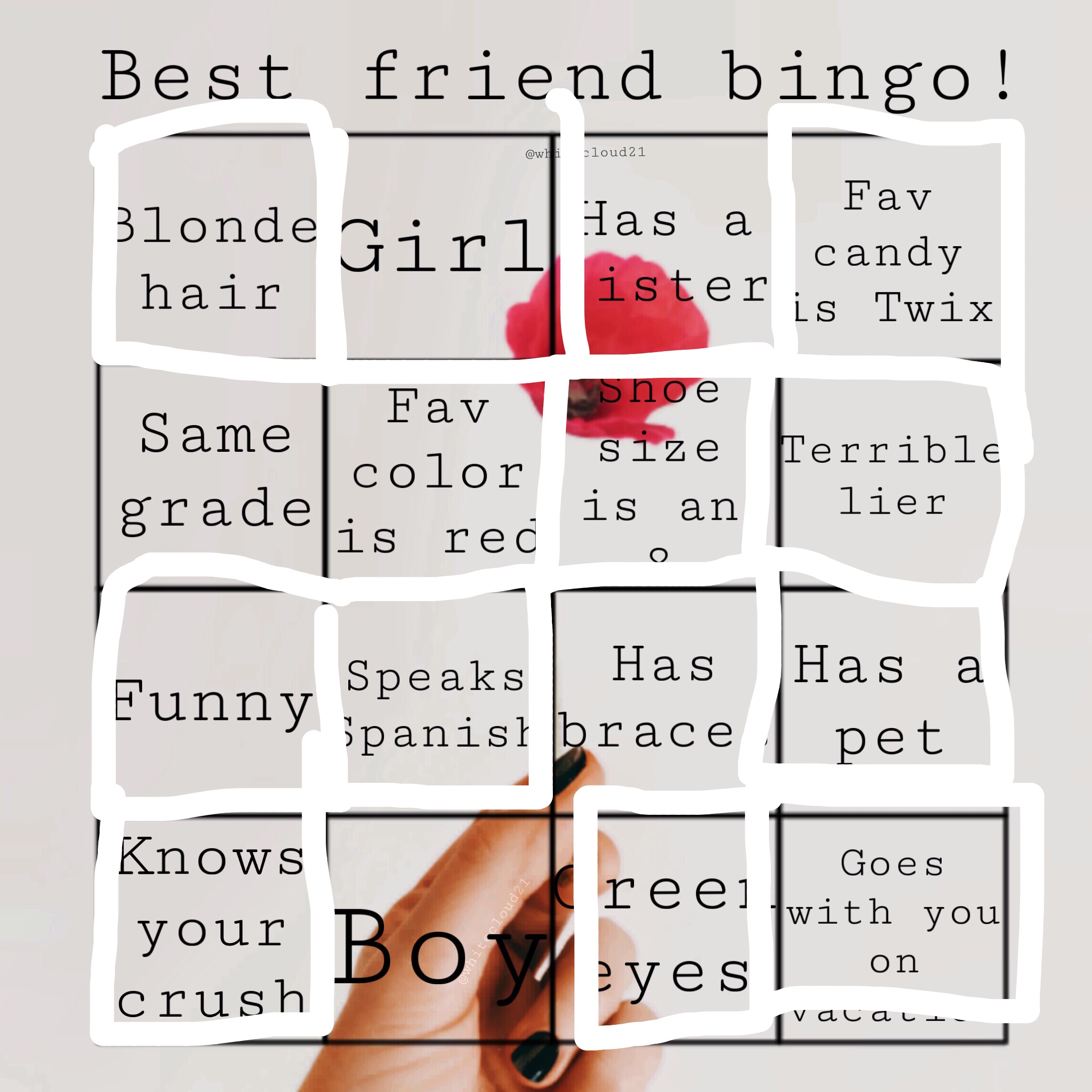 Bingo Best Friend