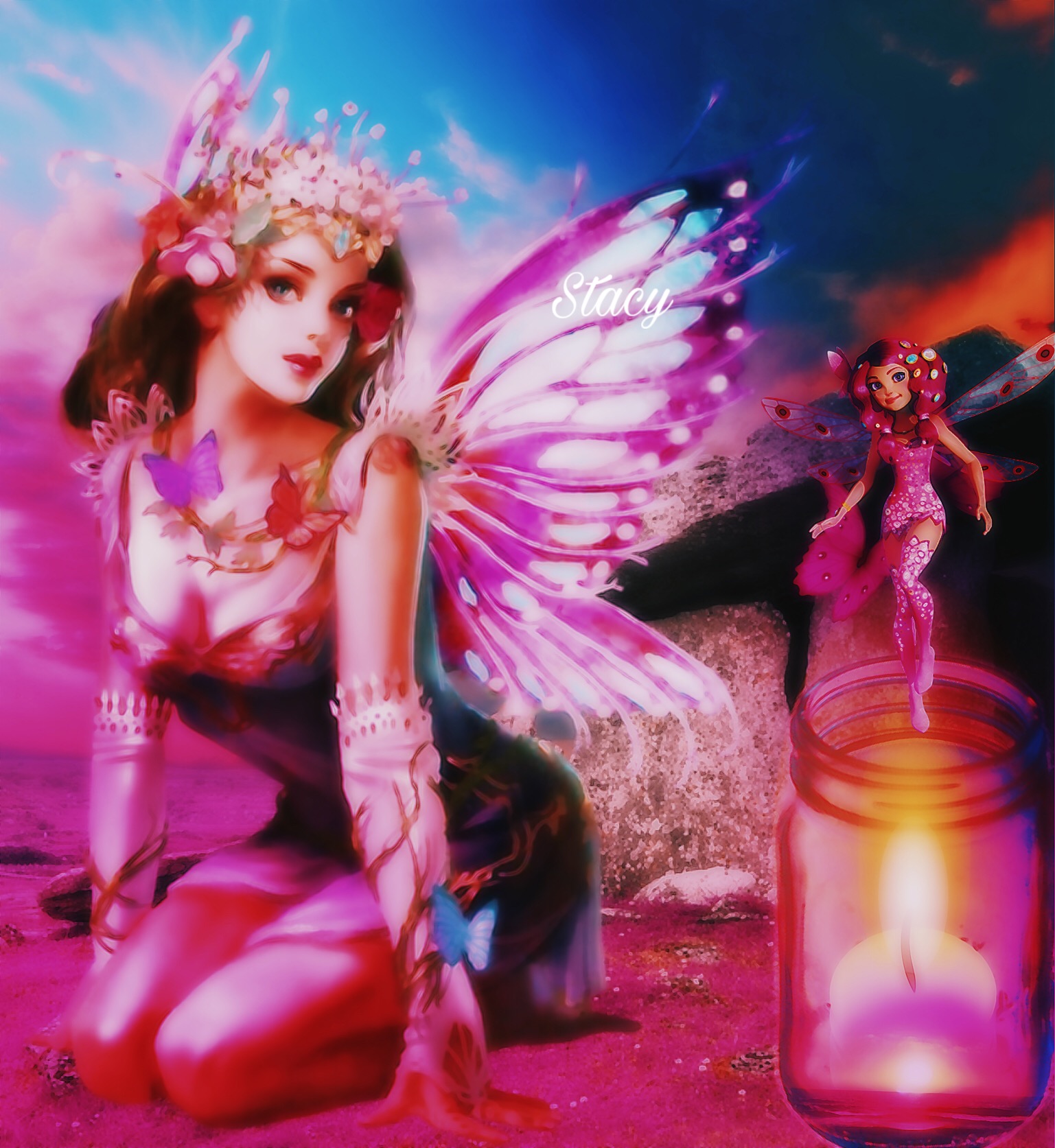 Freetoedit Fairies Butterflies Fantasyworld Candle