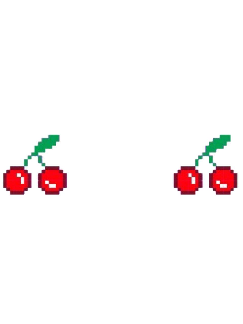 cherries red pixel pixelated food sticker by @boyfandom
