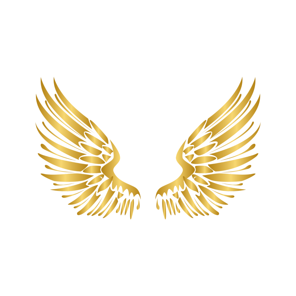 Золотистые крылья. Крылья эмблема. Золотые Крылья. Золотые ангельские Крылья.