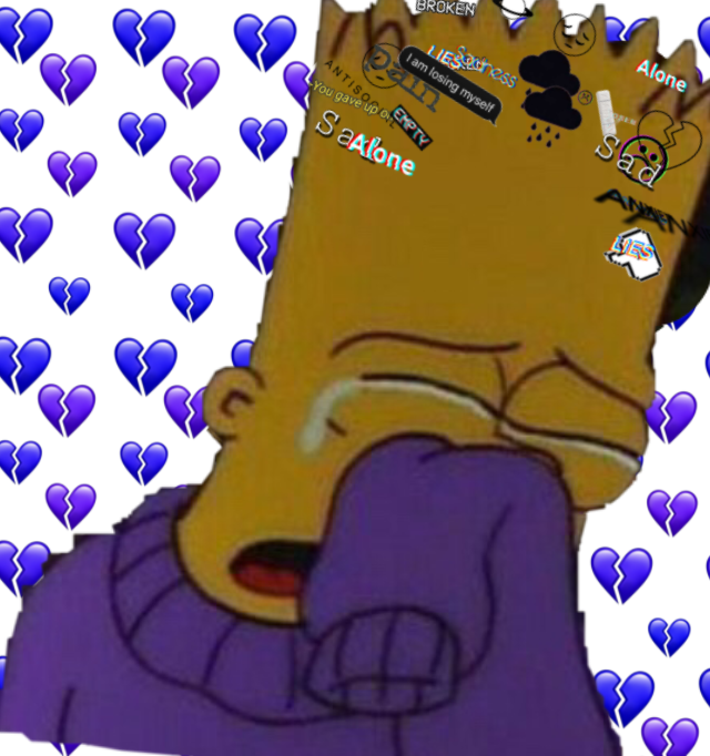 Freetoedit Bart Depression Simpsons Xxxtentacion Ripx