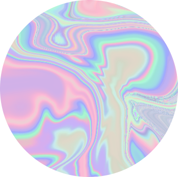 pastel rainbow holographic circle sticker by @dexhornet
