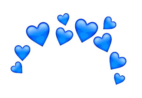 blue heart blueheart hearts crown sticker by @snmyart