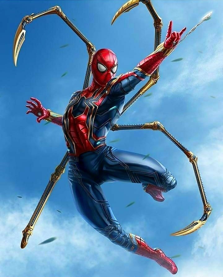 This visual is about spiderman ironspider avengersinfinitywar fanart marvel...