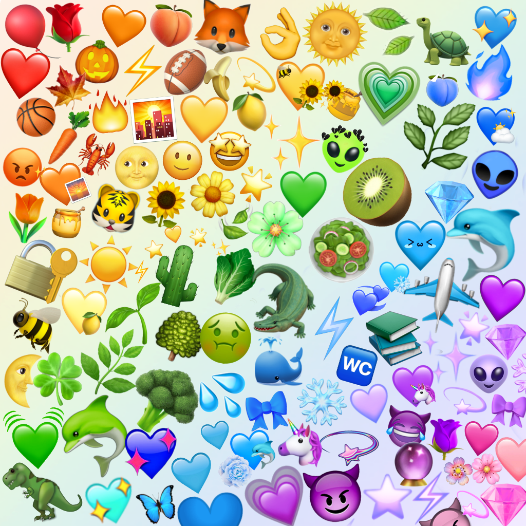 rainbow emojis cute sticker by maya