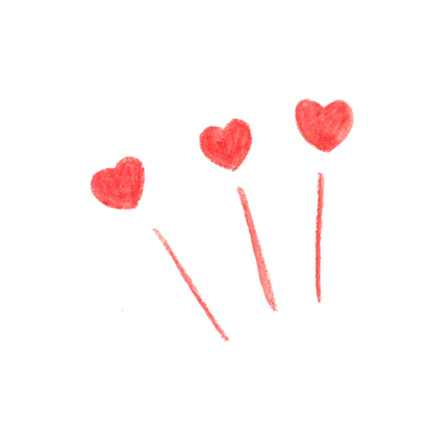 加工素材 赤 ハート シンプル 手描き かわいい オシャレ Sticker By Me