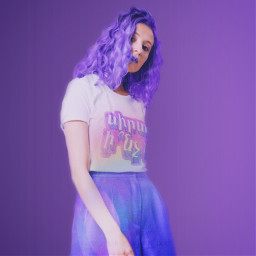 ircpurple purple freetoedit girl hair