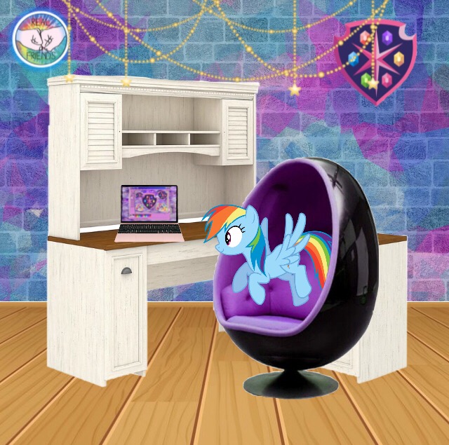 Freetoedit Rainbowdash Room Mlp Computer Desk Chair