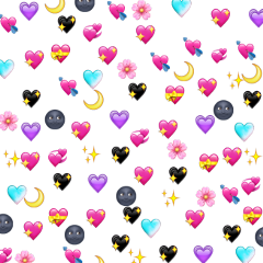 emojibackgrounds emojis hearts moon sticker by @elmaxedit