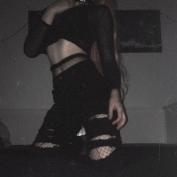 black tumblr aesthetic night girly freetoedit