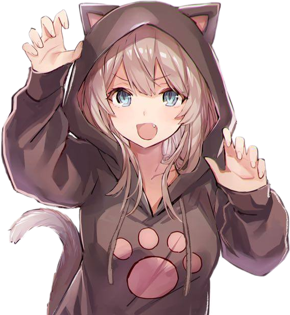 neko girl hoodie