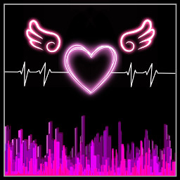 heartbeat neon popart freetoedit