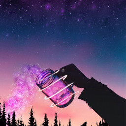 freetoedit jar sparkle galaxy