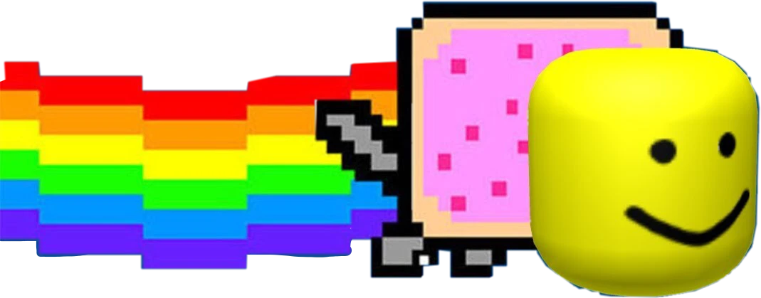 Oof Nyancat Roblox Rainbow Sticker By Cameronhoodie