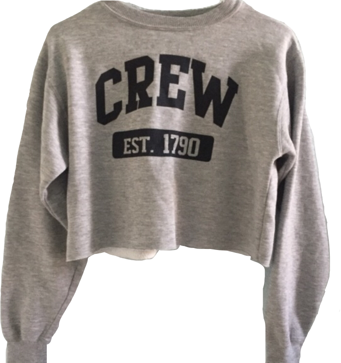 crew est 1790 cropped sweatshirt