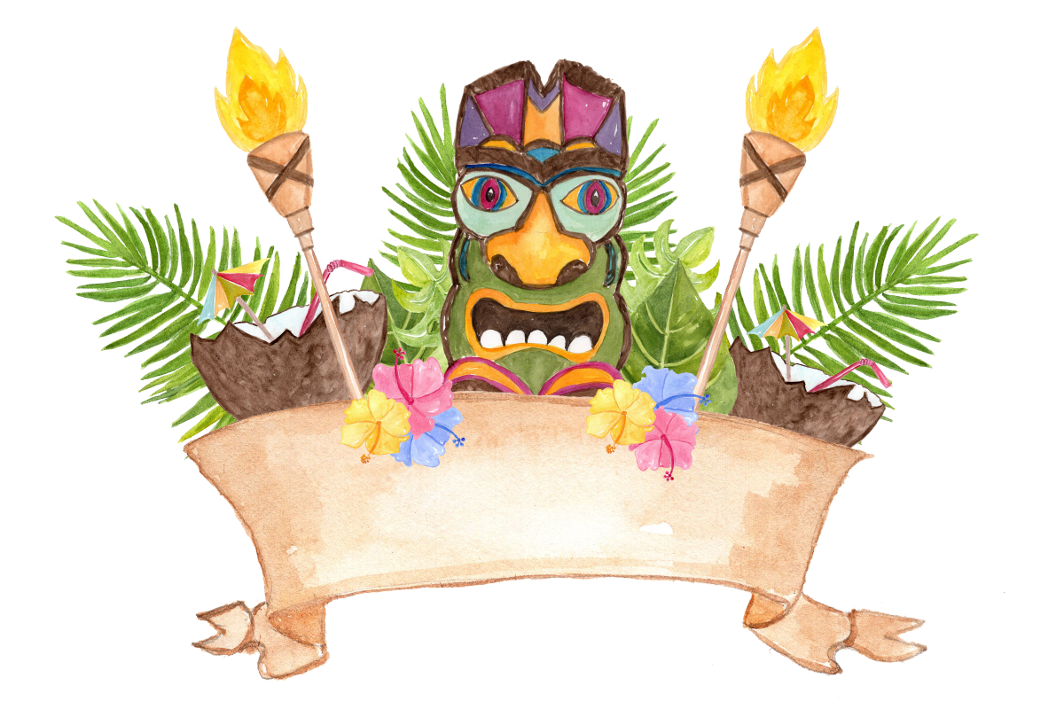 Hawaiian luau clip art