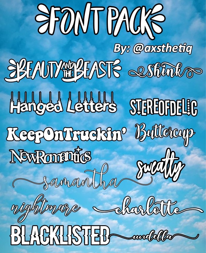 Fontpack Fonts Phonto Font Pack Image By @Axsthetiq